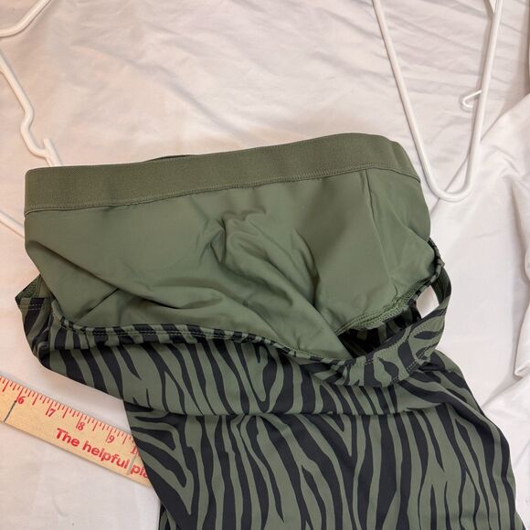 Ruby Ribbon Square Neck Sport Tank 40 Racerback Shelf Bra Style 1748 Olive - Picture 6 of 10